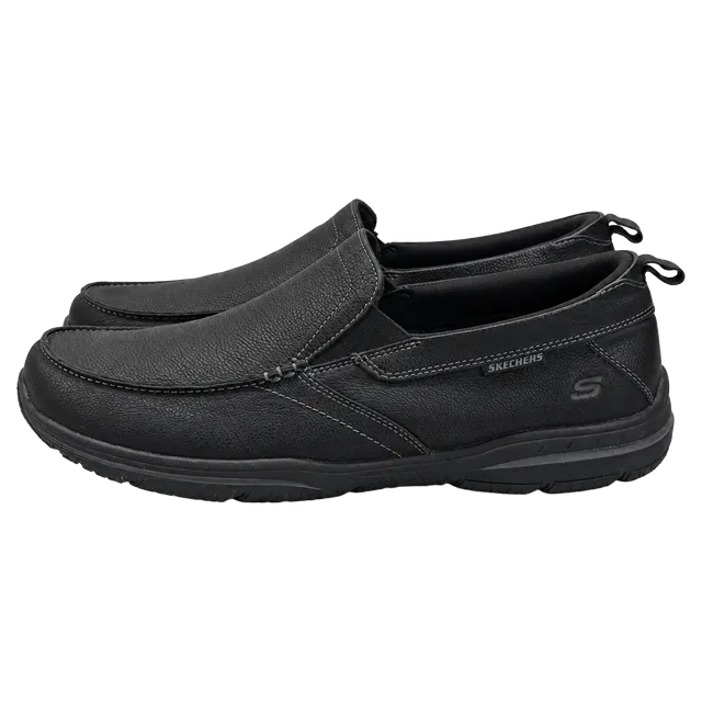 Skechers Harper-Forde Slip-On Loafer Black Leather (Size: 12)