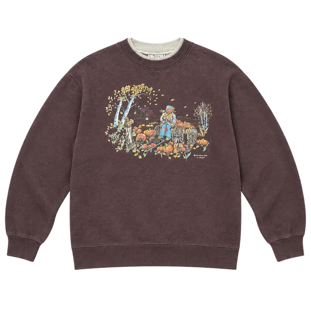 Top Stitch By Morning Sun Sweatshirt Size Medium Brown Pumpkin