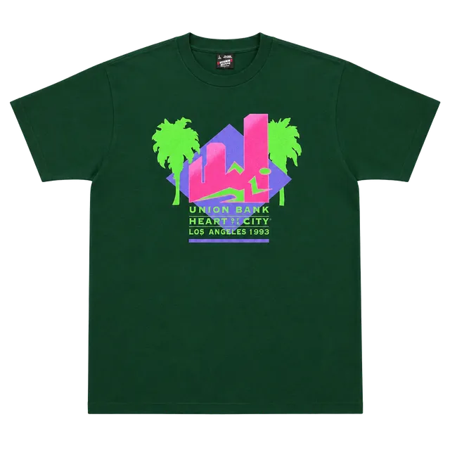 Vintage 1993 Union Bank Heart Of The City Los Angeles Graphic T Shirt USA L