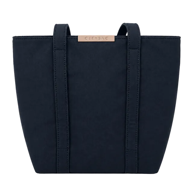 Citysac Black Nylon Tote Bag With Silver Hardware