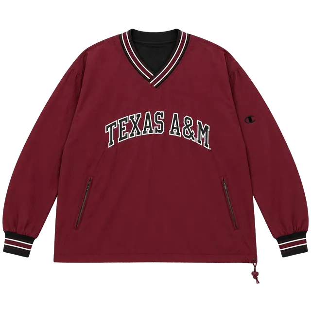 Texas A&M Aggies Men's Maroon Pullover Windbreaker Jacket Size XL Champion