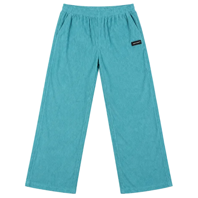 Mens Hidkat Casual Corduroy Pants Size XXL Blue Drawstring Lounge Trousers#170