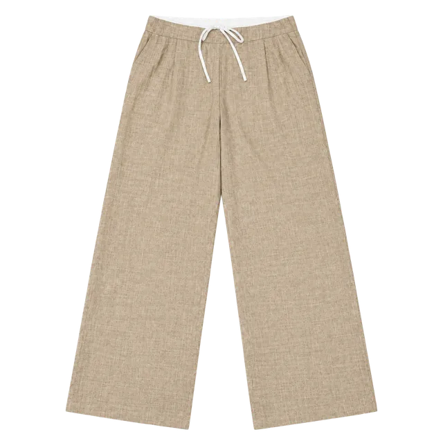Hyfve Wide Leg Pants Size Women’s M Khaki Linen Style