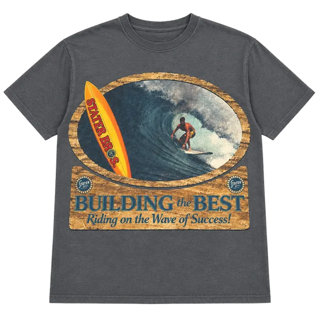 Stater Bros T-Shirt Size 2XL surfing Graphic grey