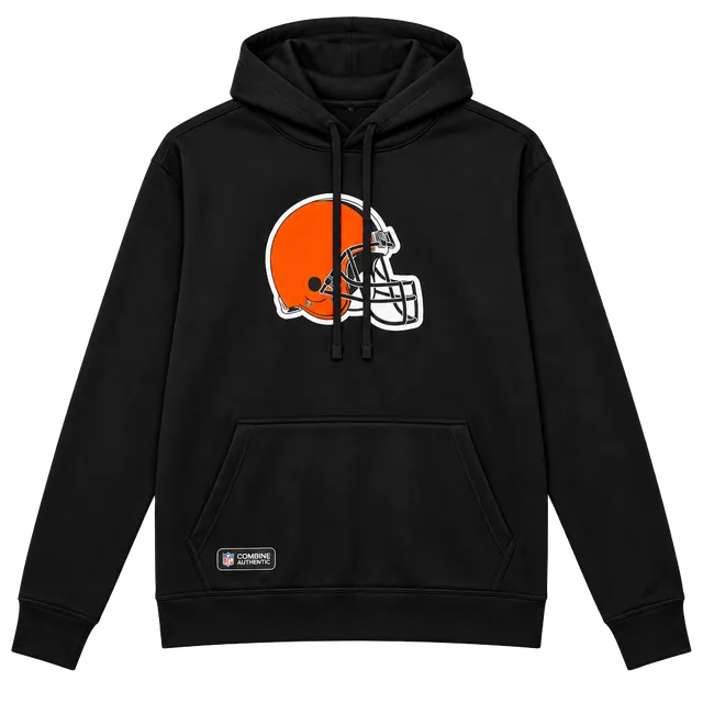 NFL Team Apparel Cleveland Browns Hoodie Size L Black Combine Authentic