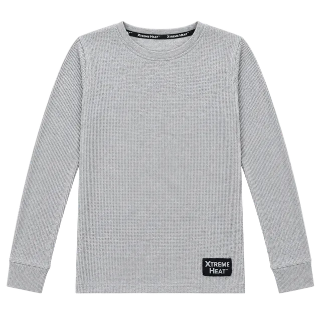 Xtreme Heat Waffle Thermal Shirt Size S Gray Base Layer