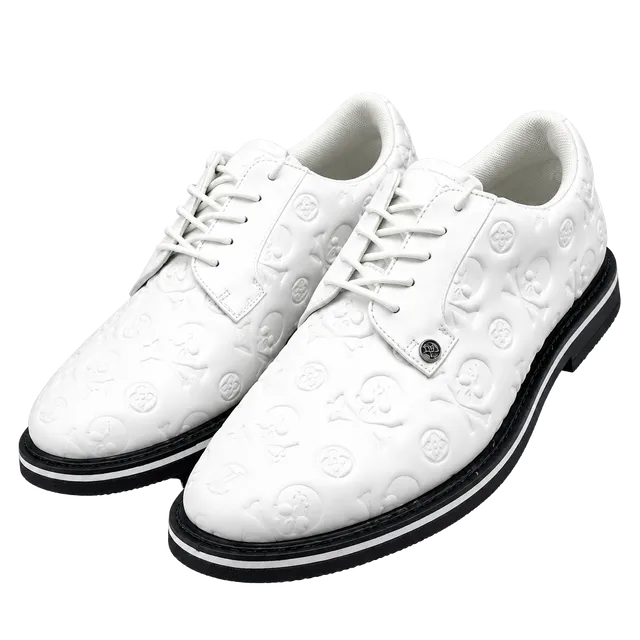 G/FORE Gallivanter Debossed Skull & T's Leather Spikeless Golf Shoes