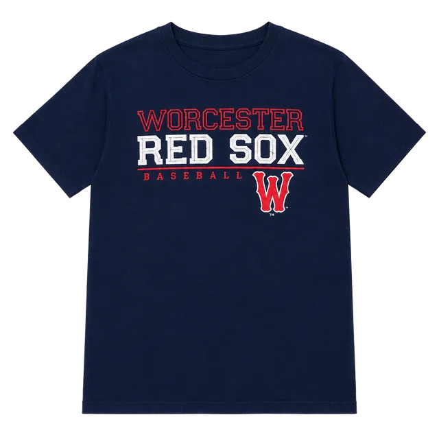 Gildan Worcester Red Sox Youth L T-Shirt Navy Blue Graphic Tee