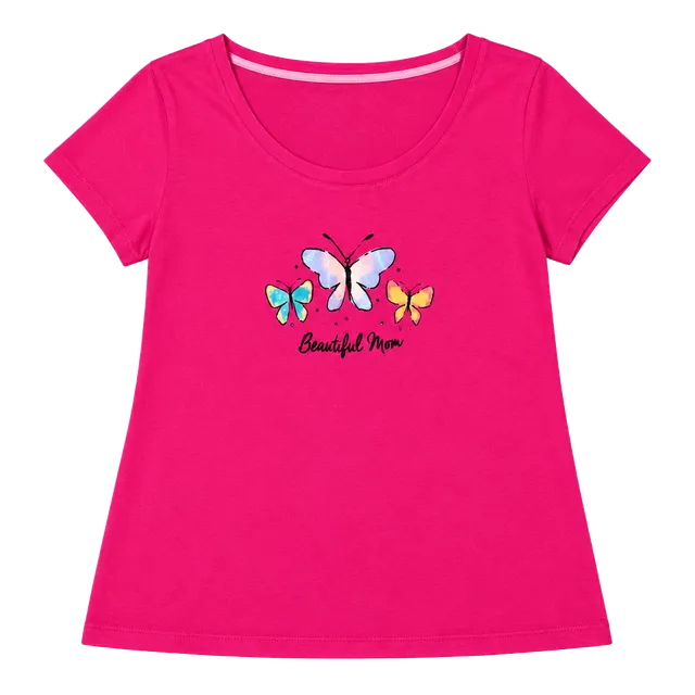 Secret Treasures Beautiful Mom Butterfly Graphic T-Shirt XL 16-18