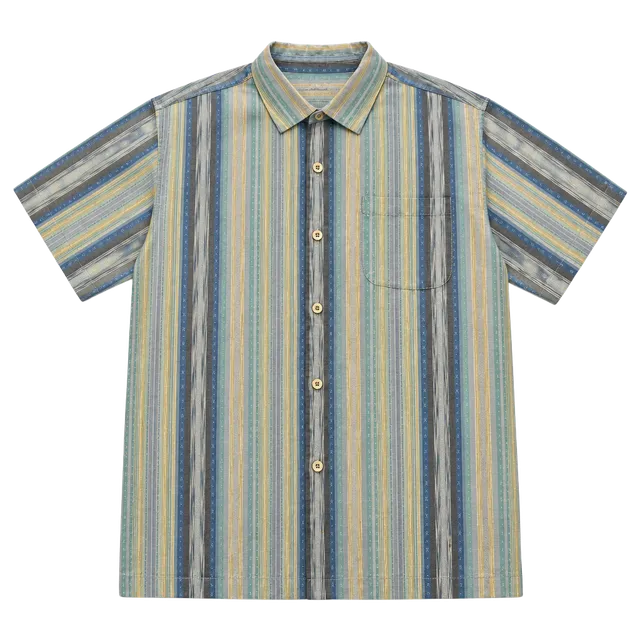 Tommy Bahama Button Down Shirt Size L Striped Silk