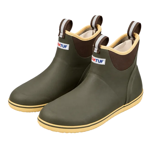 12M - XTRATUF Ankle Boots Brown Rubber Deck Boots