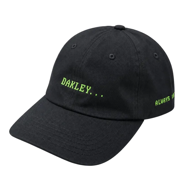 Oakley Updating Hat Black Lime Green Strapback
