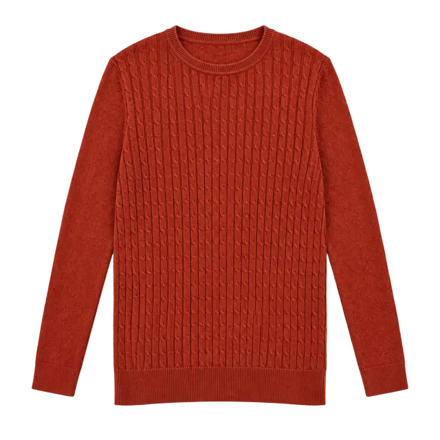 Kim Rogers Cable Knit Sweater Size S Rust Orange Cotton Shoulder Buttons