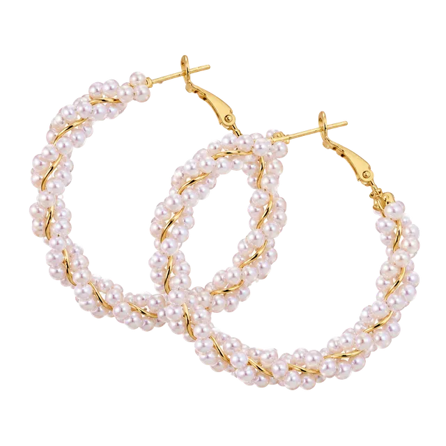 Pearl-Wrapped Hoop Earrings - White