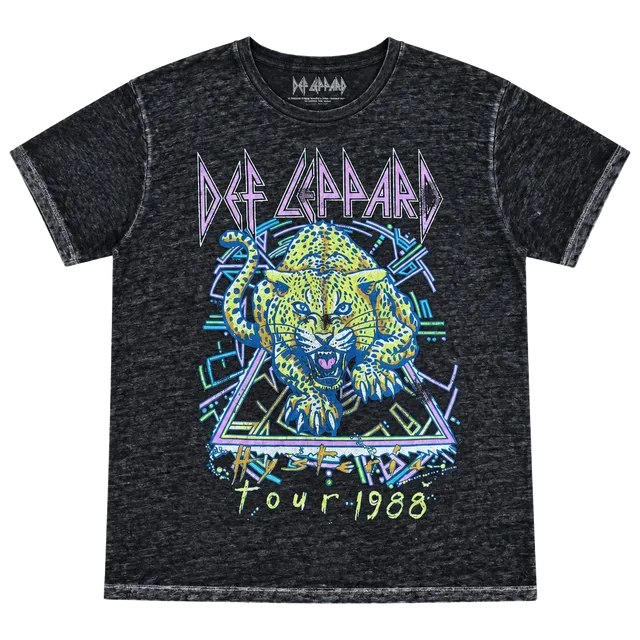 Goodie Two Sleeves Def Leppard Tour 1988 T-Shirt Size L Black