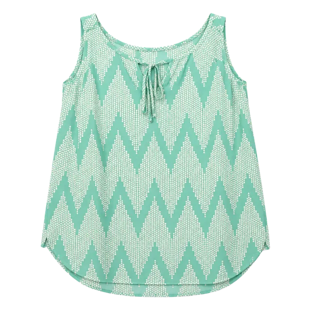 Maurices Cold Shoulder Blouse Size M Mint Green White Chevron