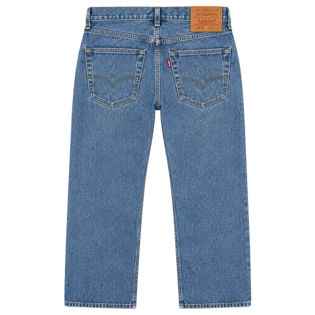 Modern Premium Big E Selvedge Levi's 501 ST Straight Leg Jeans 36x32 Blue Denim