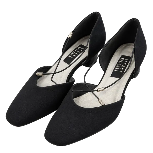 Vintage Stuart Weitzman Pumps Size 9 B Black Satin