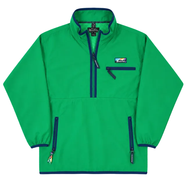 Manastash Anorak Jacket Size Usa M / Jpn L Green Half Zip Pullover
