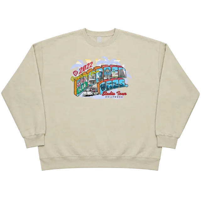 Gildan Warner Bros Studio Tour 2022 Sweatshirt Size 2XL Cream