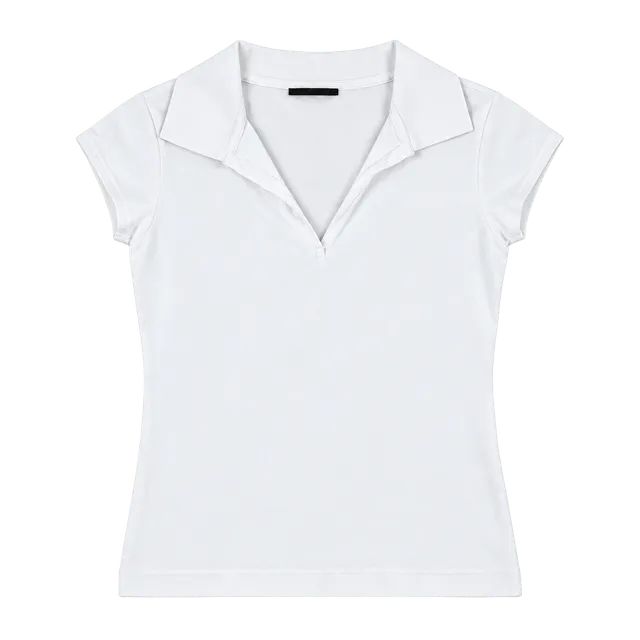 Elie Tahari White Short Sleeve Polo Shirt Size S Cotton Lycra Polo Tee