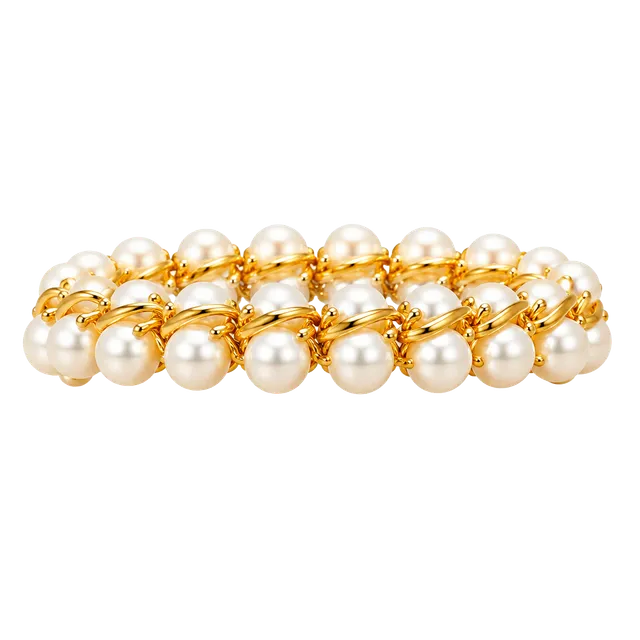 Napier Vintage Gold-Tone Faux Pearl Multi-Strand Bracelet