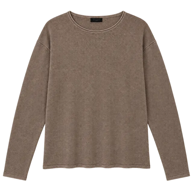 100% Cotton Zara NWT  Textured Long Sleeve Sweater Size L
