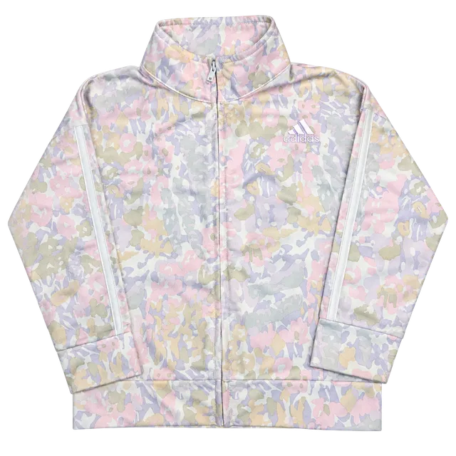 Adidas Track Jacket Size 5 Multi Color Camo Print Full Zip Regular Fit