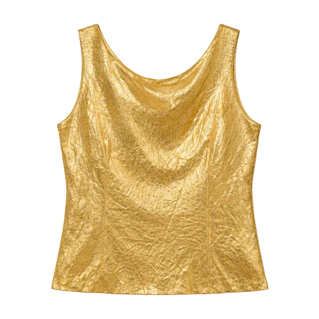 Gotham Original Vintage Gold Metallic Tank Top