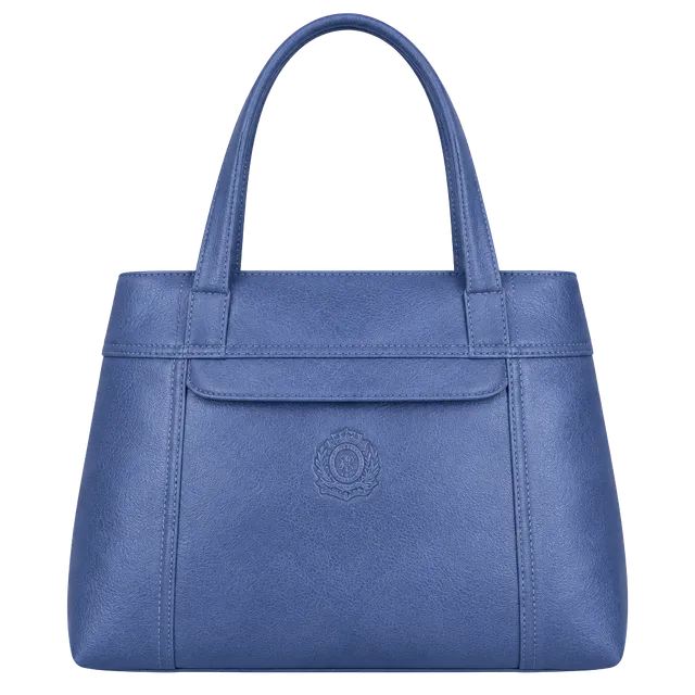 Gitano Blue Faux Leather Shoulder Tote Bag