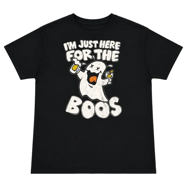 Hybrid Apparel I'm Just Here For The Boos Halloween T-Shirt XL Black