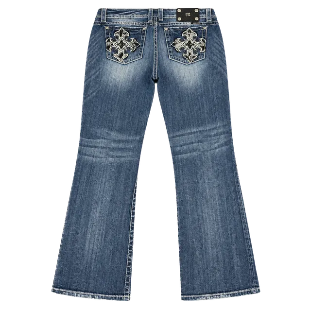 Miss Me Easy Boot Jeans Size 36x32 Embellished Cross Bootcut