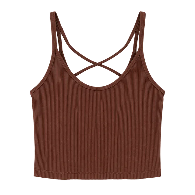 Vuori Daily Rib Tank Brown