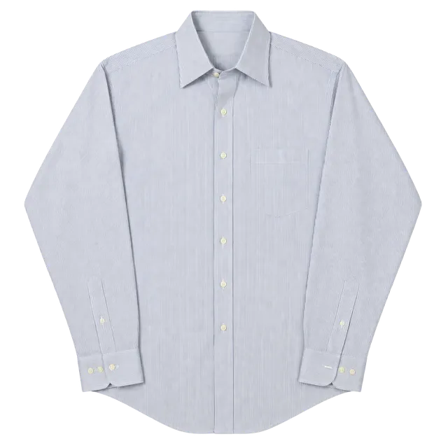 Brooks Brothers Dress Shirt Size 16.5-4/5 Blue White Striped Non-Iron