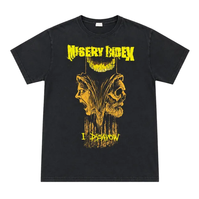 Fruit of the Loom Misery Index I Disavow T-Shirt Size M Black