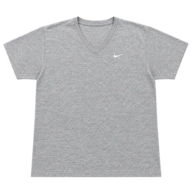 Vintage Nike V-Neck T-Shirt Size L Gray Made In USA
