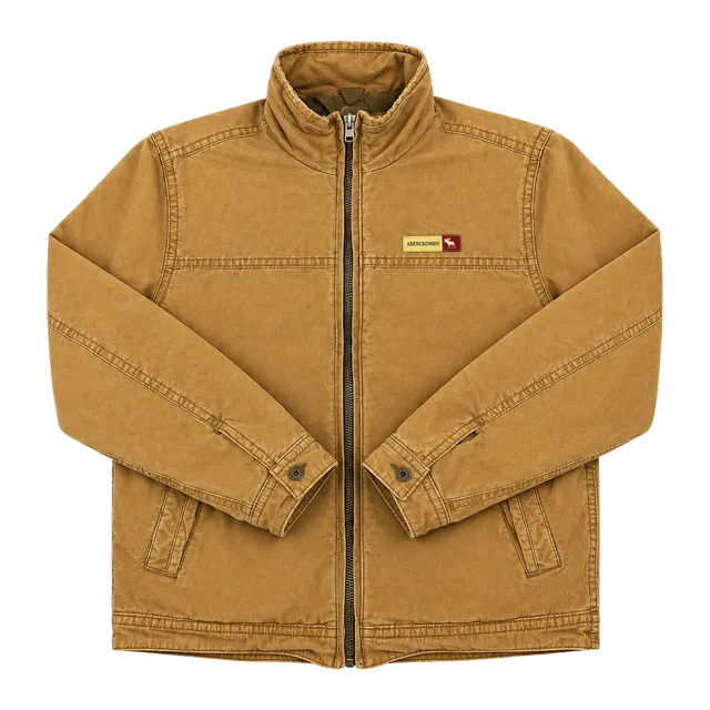 Abercrombie & Fitch Work Jacket Size L Brown Cotton Twill Detroit