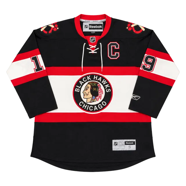 Reebok Chicago Blackhawks Hockey Jersey Size S Black Red