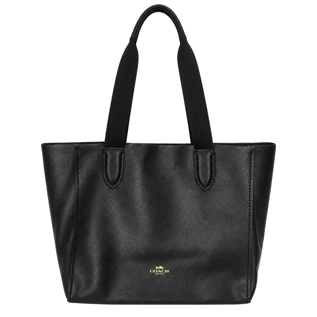 Coach Black Pebbled Leather Tote Bag