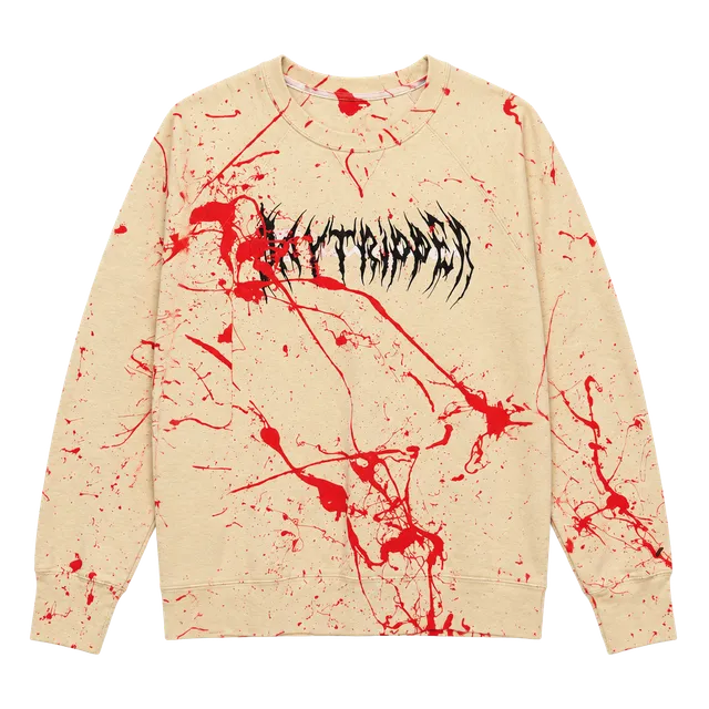Champion Daytripper Spit In My Mouth Sweatshirt XL Cream Graphic