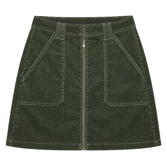 Hollister Ultra High-Rise Corduroy Skirt Size 7 Green