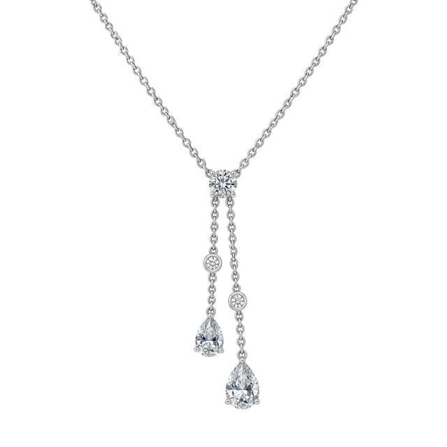 BP All Eyes On Shine Bolo Slide Necklace Clear CZ Rhodium