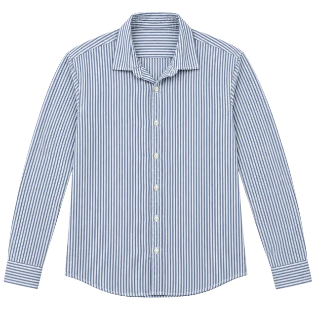 Abercrombie & Fitch Striped Button Up Shirt Size L Blue Long Sleeve