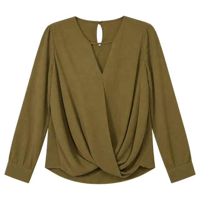 New Look Long Sleeve Blouse Size 14 ukOlive Green