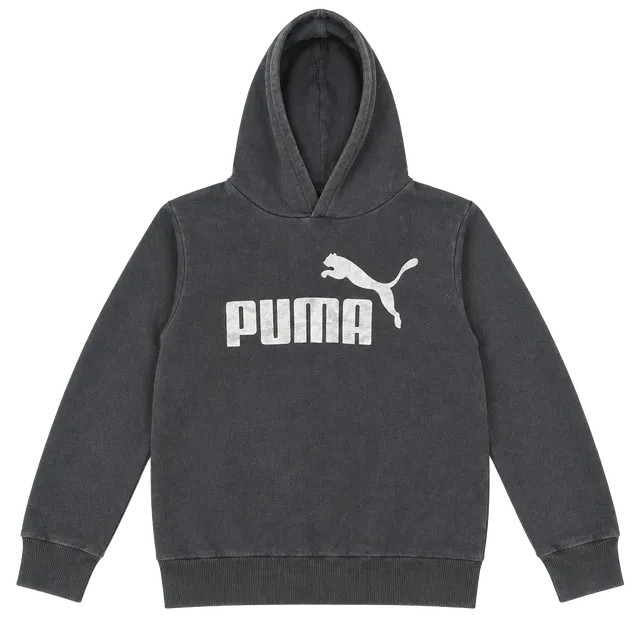 Kids Puma Hoodie Size S (7/8) Black Logo Pullover Sweatshirt#177