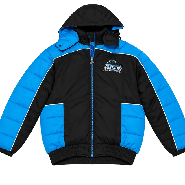 NFL Carolina Panthers Puffer Jacket Blue Black