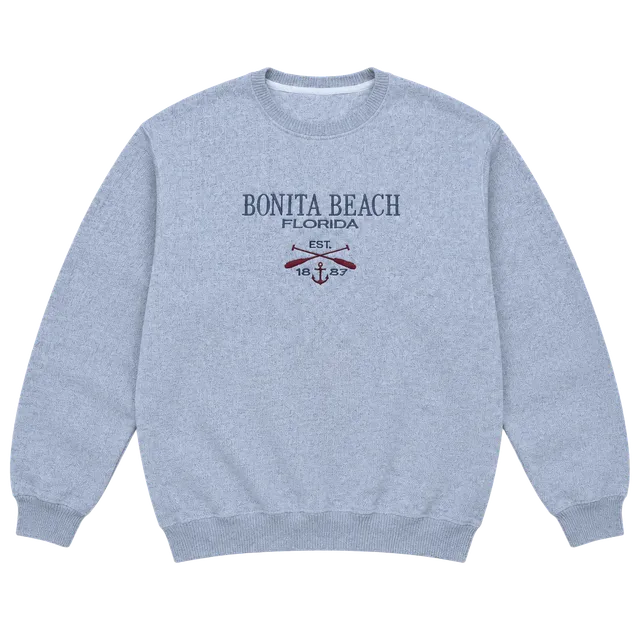 Ragwear USA Bonita Beach Florida Sweatshirt Size XL Grey Crewneck