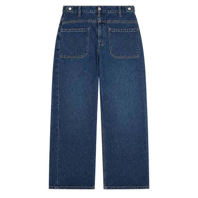 We The Free Jeans Size 27 Blue Wide Leg Denim