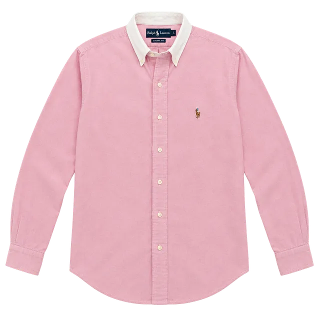 Ralph Lauren Classic Fit Oxford Shirt Size L Pink Cotton Button Down