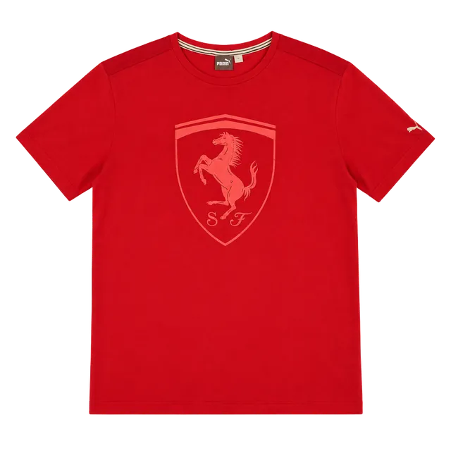 Puma Scuderia Ferrari Race Big Shield T-Shirt Size L Red